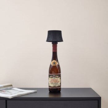 Lindby LED stolná lampa na akumulátor Linor, čierna, USB, dotykový stmievač
