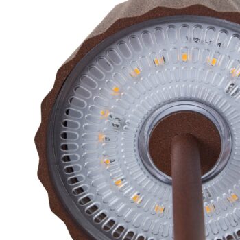 Lindby LED stolová lampa Esali, hrdzavohnedá, IP65