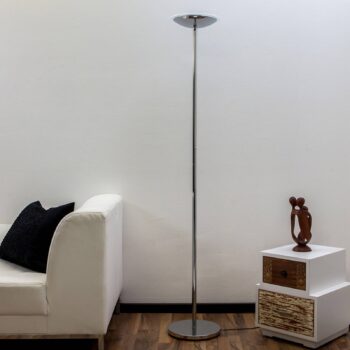 Lindby LED stropná podložka Malea, 180 cm, chróm, kov