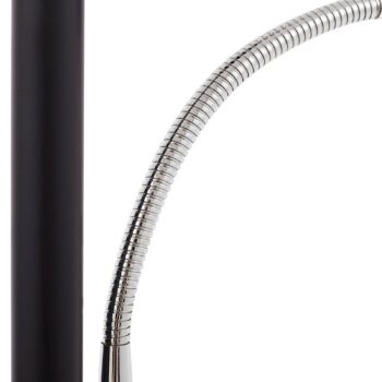 Lindby LED stropná podložka Malea, 180 cm, čierna, čítacie rameno