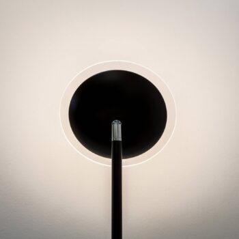 Lindby LED stropná podložka Malea, 180 cm, čierna, kov