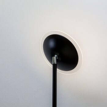 Lindby LED stropná podložka Malea, 180 cm, čierna, kov