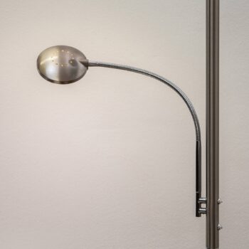 Lindby LED stropná podložka Malea, 180 cm, nikel, čítacie rameno