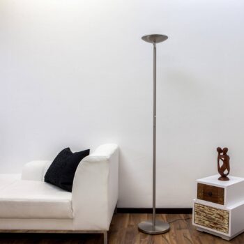 Lindby LED stropná podložka Malea, 180 cm, nikel, kov