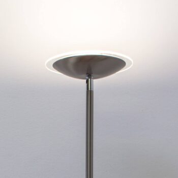 Lindby LED stropná podložka Malea, 180 cm, nikel, kov