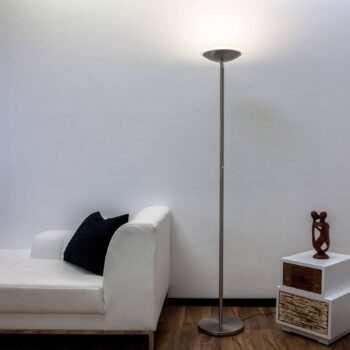 Lindby LED stropná podložka Malea, 180 cm, nikel, kov