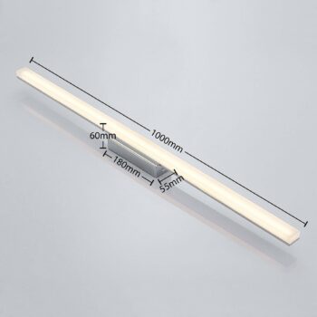 Lindby LED stropné kúpeľňové svietidlo Levke, 100 cm, stmievateľné, IP44