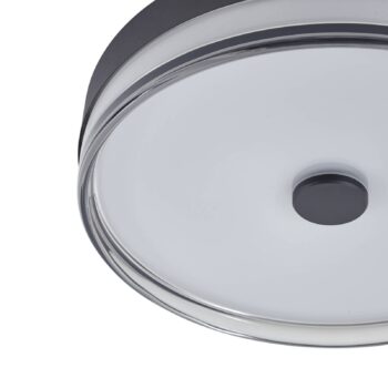 Lindby LED stropné svietidlo Aldorin, 40 cm, čierna farba, plast
