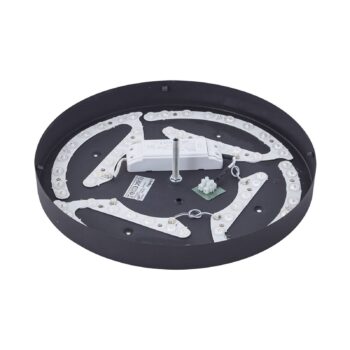 Lindby LED stropné svietidlo Aldorin, 40 cm, čierna farba, plast