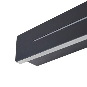 Lindby LED stropné svietidlo Benario, čierne, hliník, 80 cm