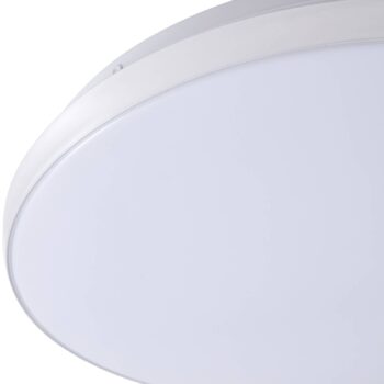 Lindby LED stropné svietidlo Comora, Ø 35 cm, biele, IP44, 3000K