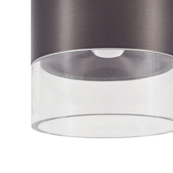Lindby LED stropné svietidlo Dalila, čierne, Ø 10 cm, hliník