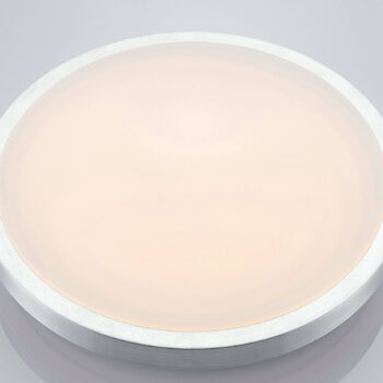 Lindby LED stropné svietidlo Emelie, Ø 35 cm, farba hliníka, kov