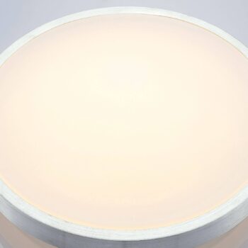 Lindby LED stropné svietidlo Emelie, Ø 42 cm, farba hliníka, kov