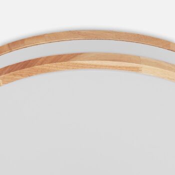 Lindby LED stropné svietidlo Emiva, 50 cm, CCT, diaľkové ovládanie, drevo