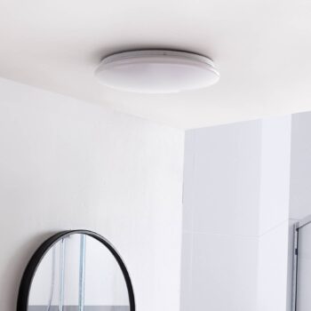 Lindby LED stropné svietidlo Eovi, Ø 33 cm, biela, 3 000 K, okrúhle