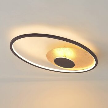 Lindby LED stropné svietidlo Feival, 61 cm, hrdzavé/zlaté, stmievateľné