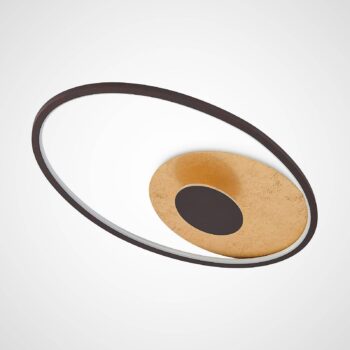 Lindby LED stropné svietidlo Feival, 61 cm, hrdzavé/zlaté, stmievateľné