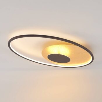 Lindby LED stropné svietidlo Feival, 73 cm, hrdzavé/zlaté, stmievateľné
