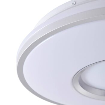 Lindby LED stropné svietidlo Furgo, strieborná/biela, plast, IP44