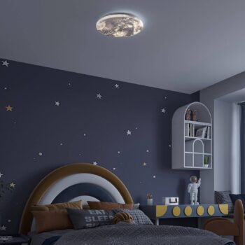 Lindby LED stropné svietidlo Gaios Ø 38 cm, modré, CCT, stmievateľné