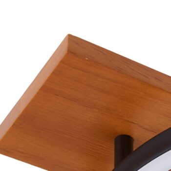 Lindby LED stropné svietidlo Galad, čierne, drevo, 2 svetlá, 75 cm