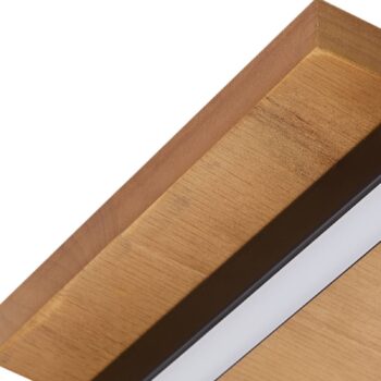 Lindby LED stropné svietidlo Galad, čierne, drevo, 5 svetiel, 140 cm