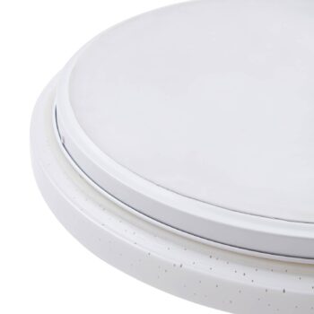Lindby LED stropné svietidlo Glamo, Ø 39 cm, chróm, biela, IP44