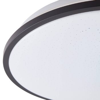 Lindby LED stropné svietidlo Glane, Ø 38 cm, čierna/biela, IP44