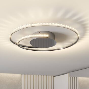 Lindby LED stropné svietidlo Joline, Ø 45 cm, kryštály, kov