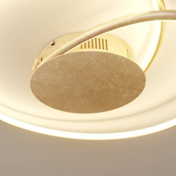 Lindby LED stropné svietidlo Joline, Ø 45 cm, zlatá farba, kov