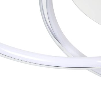 Lindby LED stropné svietidlo Joline, Ø 46 cm, chrómová farba, kov