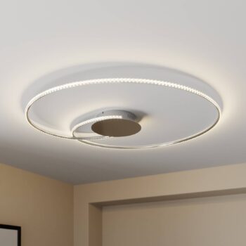 Lindby LED stropné svietidlo Joline, Ø 90 cm, kryštály, kov