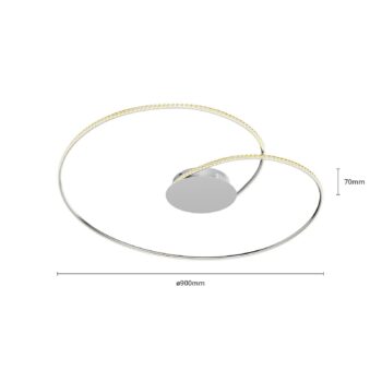 Lindby LED stropné svietidlo Joline, Ø 90 cm, kryštály, kov