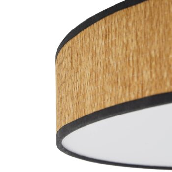 Lindby LED stropné svietidlo Jutis, béžová farba, morské riasy, Ø 50 cm