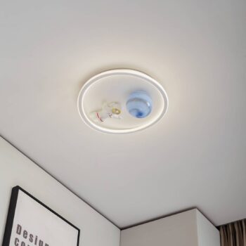 Lindby LED stropné svietidlo Kosmo, 40 cm, biela, kov, zem