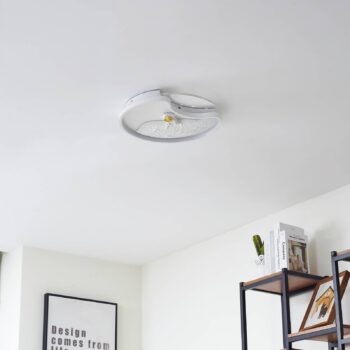 Lindby LED stropné svietidlo Kosmo, 40 cm, biele, kov, mesiac