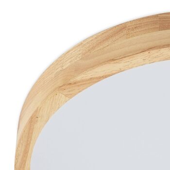 Lindby LED stropné svietidlo Lanira, Ø 50 cm, drevo, diaľkové ovládanie, CCT