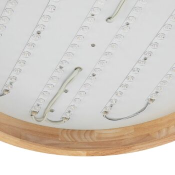 Lindby LED stropné svietidlo Lanira, Ø 60 cm, drevo, diaľkové ovládanie, CCT