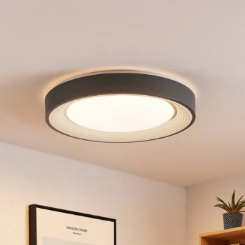 Lindby LED stropné svietidlo Lindum, RGB, CCT, diaľkové ovládanie, stmievateľné