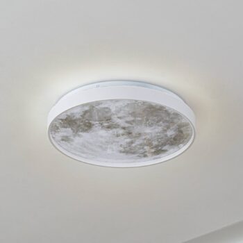 Lindby LED stropné svietidlo Lune, plast, kov, 38 cm