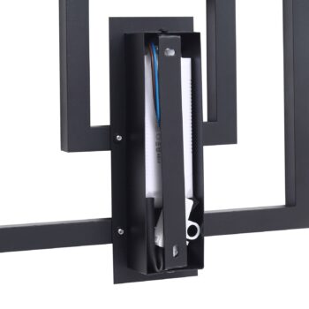 Lindby LED stropné svietidlo Madamo, čierne, 30 cm, 3000K, hliník