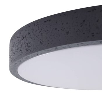 Lindby LED stropné svietidlo Manala, betónová sivá, RGB, CCT, diaľkové