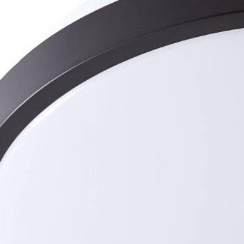 Lindby LED stropné svietidlo Medon Ø 29 cm čierny plast IP44