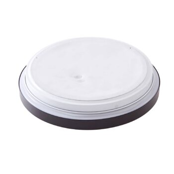 Lindby LED stropné svietidlo Medon Ø 29 cm čierny plast IP44