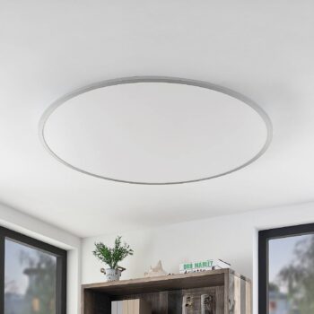 Lindby LED stropné svietidlo Narima, 4 000 K, Ø 100 cm, strieborná