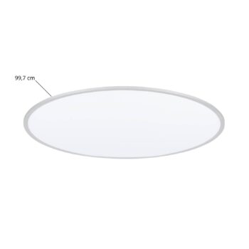Lindby LED stropné svietidlo Narima, 4 000 K, Ø 100 cm, strieborná