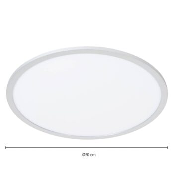Lindby LED stropné svietidlo Narima, 4 000 K, Ø 50 cm, strieborná