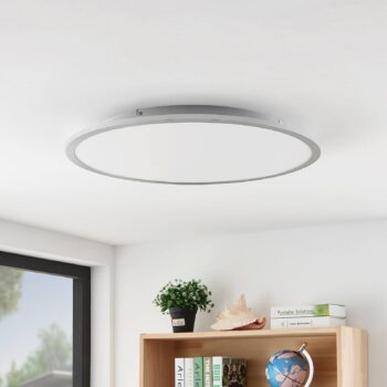 Lindby LED stropné svietidlo Narima, 4 000 K, Ø 60 cm, strieborná