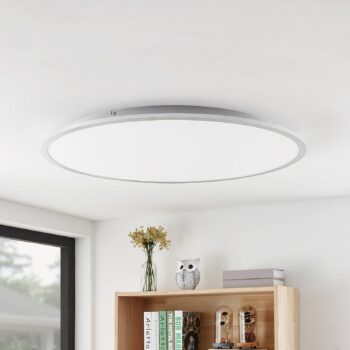 Lindby LED stropné svietidlo Narima, 4 000 K, Ø 80 cm, strieborná